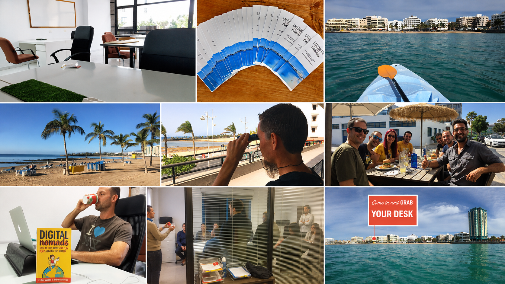 De coworking space van Lanzarote Coworking in Arrecife, direct aan het strand